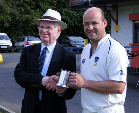 Man of the Match Trevor Dalzell with Dr Murray Power